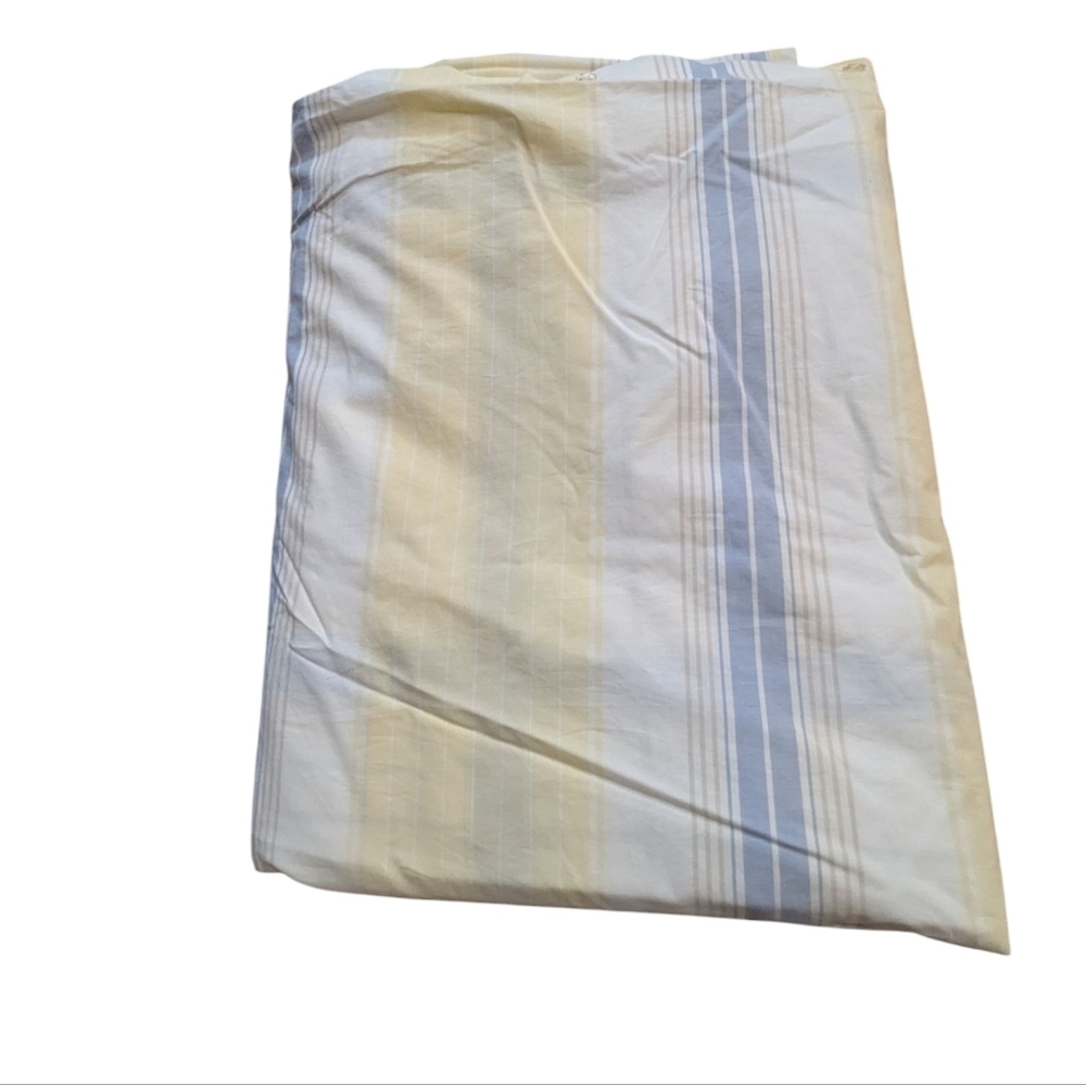 90s Eddie Bauer Duvet Cover Twin Plaid Yellow Blue White Cottagecore Preppy - Picture 3 of 7